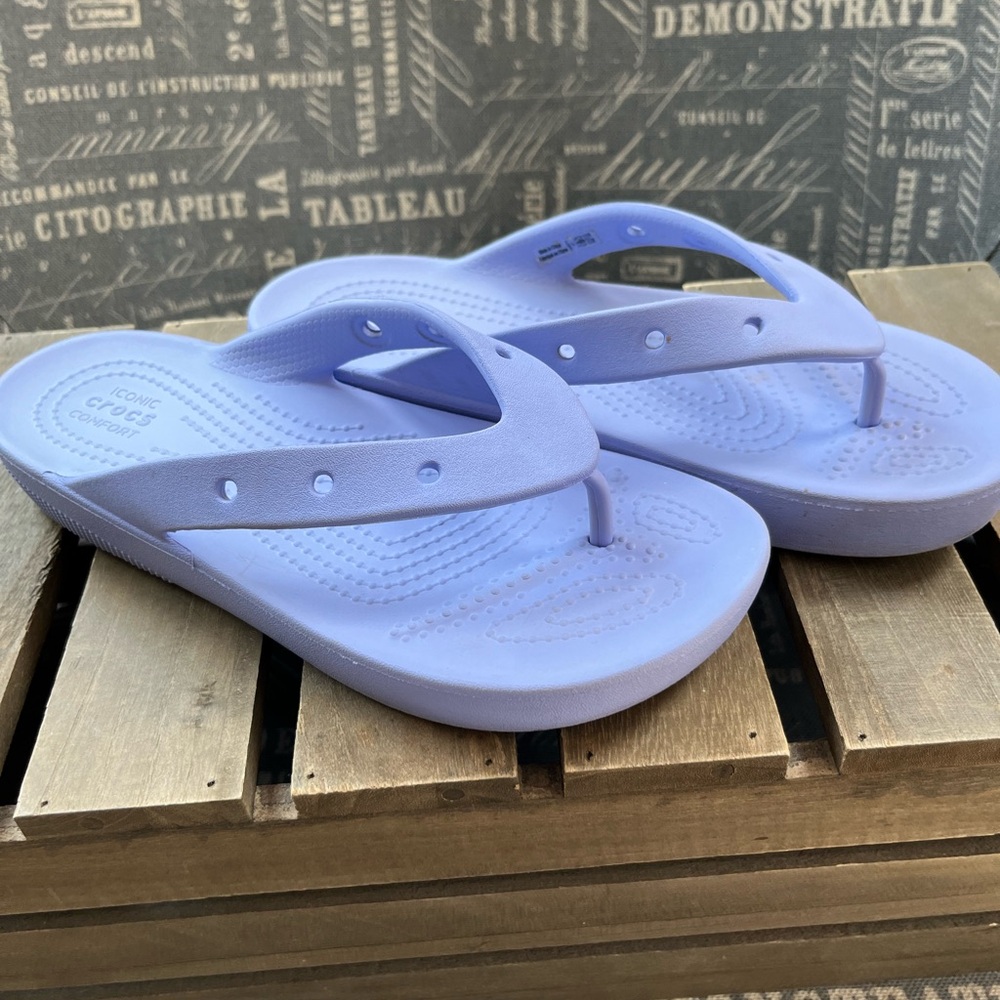 Purple Croc Sandals